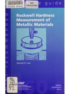 hardness test reslut for brass|NIST recommended practice guide : Rockwell hardness .